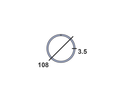 Труба круглая стальная 108х3,5 мм 09г2с 10-12 м