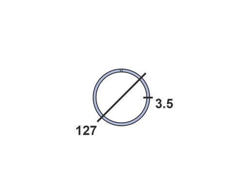 Труба круглая стальная 127х3,5 мм  09г2с 10-12 м