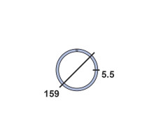 Труба круглая стальная 159х5,5 мм  09г2с 10-12 м
