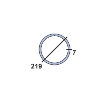 Труба круглая стальная 219х7 мм  09г2с-14 10-12 м