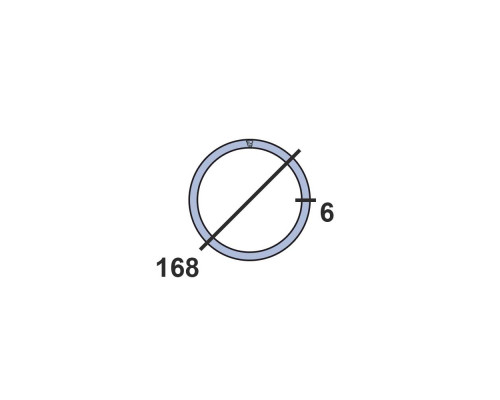 Труба круглая стальная 168х6 мм 09г2с-15 10-12 м