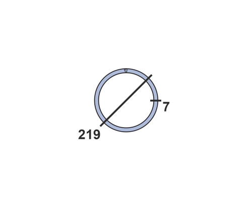 Труба круглая стальная 219х7 мм 09г2с-15 10-12 м