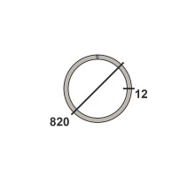 Труба круглая стальная 820х12 мм  17Г1С-У 10-12 м