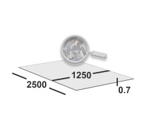 Лист оцинкованный 0,7мм  1250х2500 Zn100-140