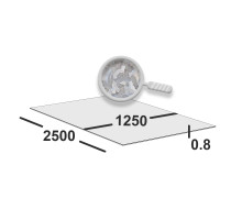 Лист оцинкованный 0,8мм  1250х2500 Zn100-140