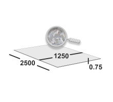 Лист оцинкованный 0,75 мм 1250х2500