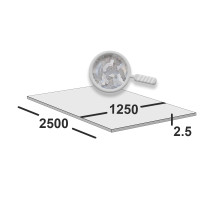 Лист оцинкованный 2,5 мм 1250х2500 Zn140