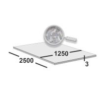 Лист оцинкованный 3 мм 1250х2500 Zn100-140