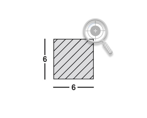 Квадрат металлический 6 мм  Ст20