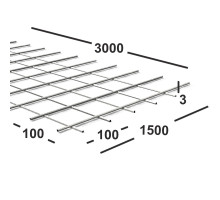 Сетка сварная 100х100х3мм , карта 3х1,5м