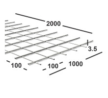 Сетка сварная 100х100х3,5 мм , карта 2х1м