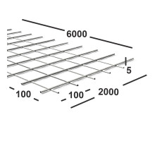 Сетка сварная 100х100х5 мм , карта 6х2м
