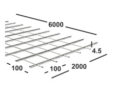 Сетка сварная 100х100х4,5мм , карта 6х2м