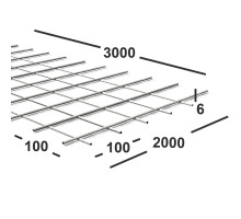 Сетка сварная 100х100х6мм , карта 3х2м