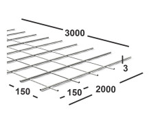 Сетка сварная 150х150х3мм , карта 3х2м