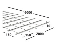 Сетка сварная 150х150х10 мм , карта 6х2м В500С