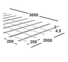 Сетка сварная 200х200х4,5мм , карта 3х2м