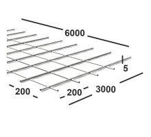Сетка сварная 200х200х5 мм , карта 6х2м