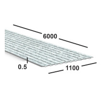 Профнастил оцинкованный С10 0.5 мм 6 м