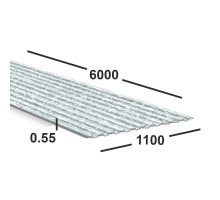 Профнастил оцинкованный С10 0.55 мм 6 м