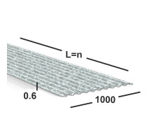 Профнастил оцинкованный С21 0.6 мм
