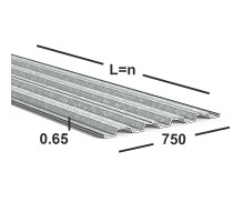 Профнастил оцинкованный Н57 0.65 мм