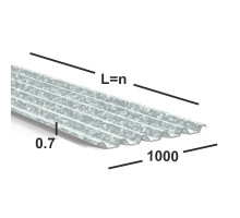 Профнастил оцинкованный С44 0.7 мм