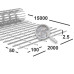 Сетка сварная 50х100х2,5 мм оцинкованная, рулон 2х15 м
