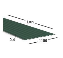 Профнастил С20 0,4 мм Ral 6005 (зеленый мох)