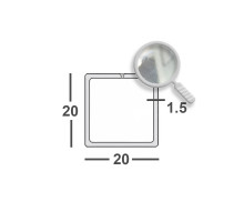 Труба нержавеющая 20х1,5 мм  aisi 201 (12х15г9нд) электросварная имп зеркало