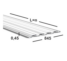 Профнастил Н75 0,45 мм  Ral 9003 (белый)