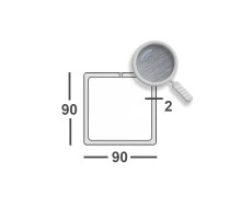 Труба профильная нержавеющая 90х90х2 aisi 304 (08х18н10) имп шлифованная