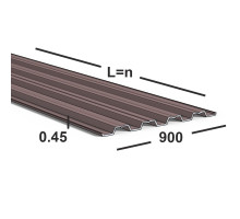 Профнастил Н57 0,45 мм  Ral 8017 (шок-кор)