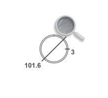 Труба нержавеющая 101,6х3 мм aisi 304 (08х18н10) электросварная имп шлифованная