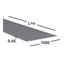 Профнастил С21 0,45 мм  Ral 7004 (серый)