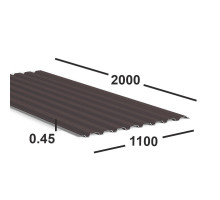 Профнастил С20 0,45 мм  Ral 8017 (шоколадно-коричневый)