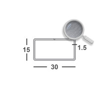 Труба шлифованная нержавеющая 30х15х1,5 aisi 201