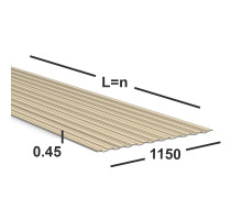 Профнастил С8 0,45 мм  RAL 1014 (слоновая кость)