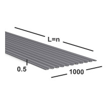 Профнастил С21 0,5 мм  Ral 7004 (серый)