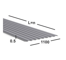 Профнастил С10 0,5 мм  (серый графит)