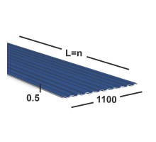 Профнастил С10 0,5 мм  Ral 5005 (синий)