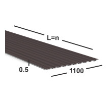 Профнастил С10 0,5 мм  Ral 8017 (шок.кор.)