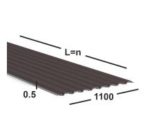 Профнастил С20 0,5 мм  Ral 8017 (шоколадно-коричневый)