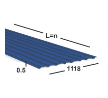 Профнастил С15 0,5 мм  Ral 5005 (синий)