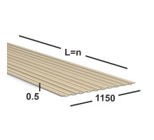 Профнастил С8 0,5 мм  (светло-бежевый)
