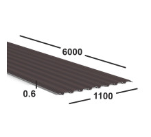 Профнастил С20 0,6 мм Ral 8017 (шок.)