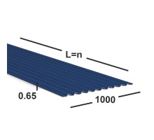 Профнастил С21 0,65 мм Ral 5005 (синий)