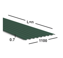 Профнастил С20 0,7 мм Ral 6005 (зеленый мох)