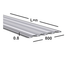 Профнастил Н57 0,8 мм Ral 7004 (серый)