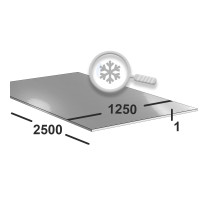 Лист нержавеющий 1 мм 1250х2500 aisi 430 (08x17) ВА+PE (зеркальный)